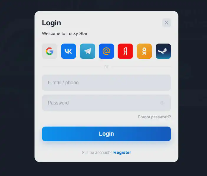 Lucky Star login